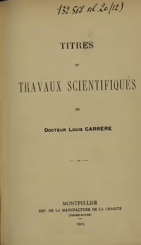 Portrait de Louis CARRERE
